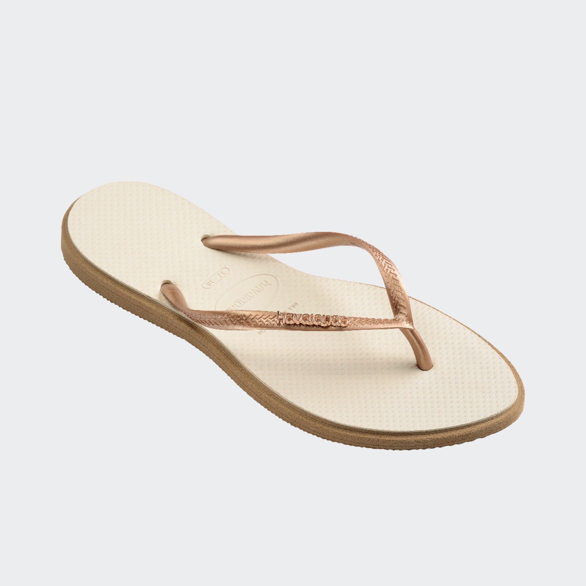 Chanclas Havaianas Slim Point Oro Rosa