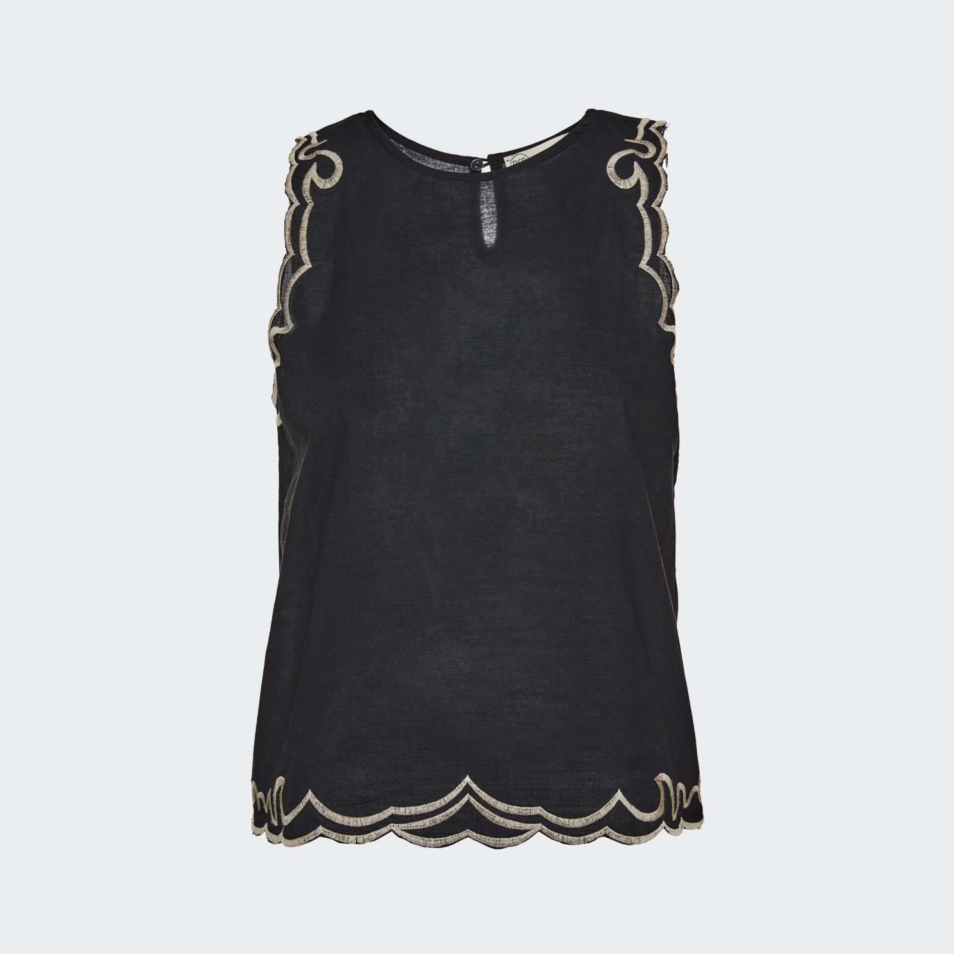 BSB Embroidered Sleeveless Top