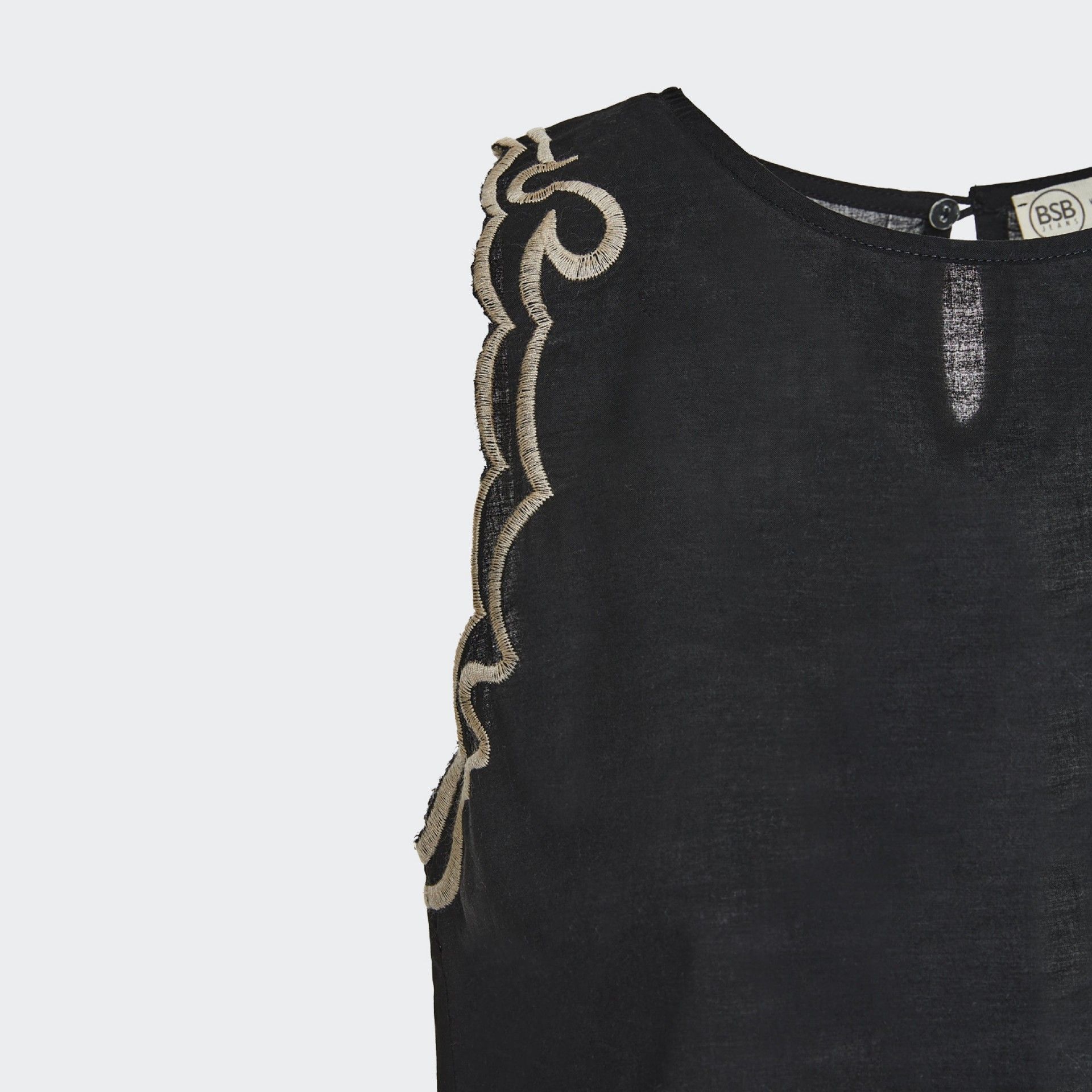 BSB Embroidered Sleeveless Top