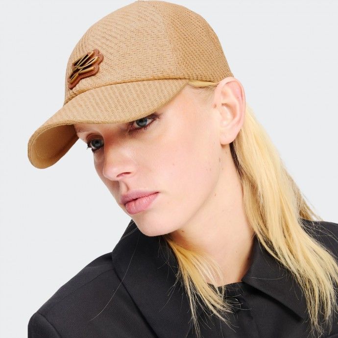 Cap K/Autograph Straw Raffia Karl Lagerfeld