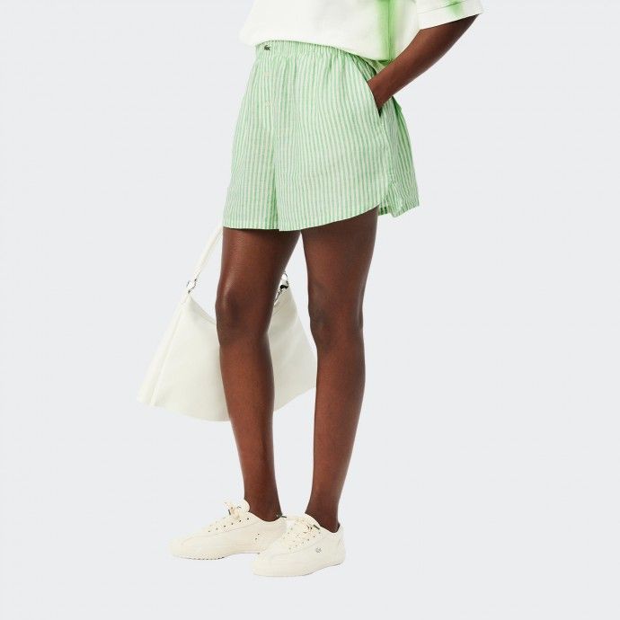 Lacoste Striped Linen Shorts