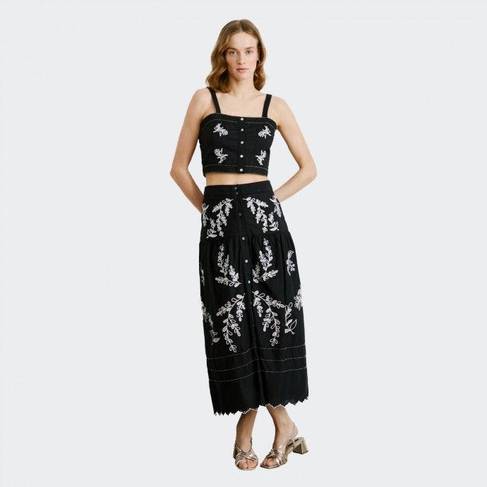 Falda Midi Negra Pepe Jeans