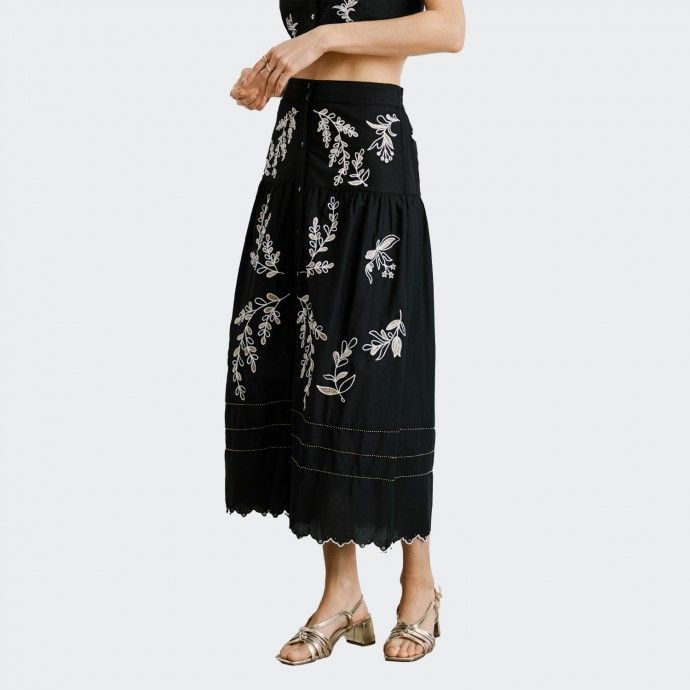 Falda Midi Negra Pepe Jeans