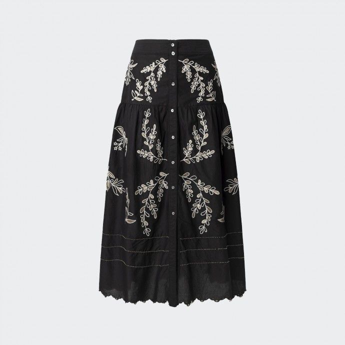 Falda Midi Negra Pepe Jeans