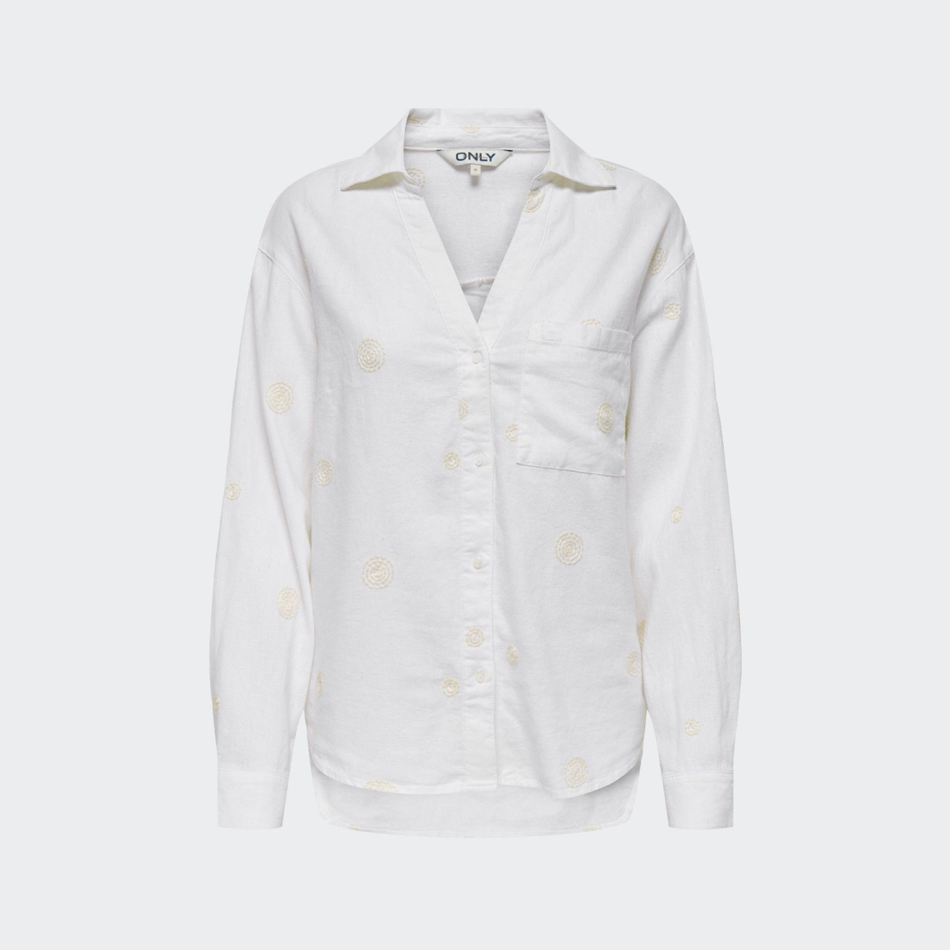 Camisa blanca de lino Only