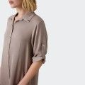 Vestido Camiseiro Midi Castanho BSB