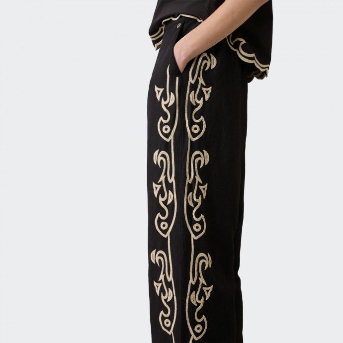Calas Wide Leg Bordadas BSB