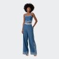 Fracomina Chambray Cropped Top with Straps