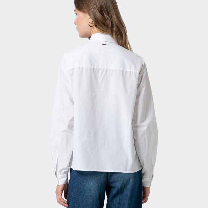 Chemise à coupe régulière avec détails brodés Fracomina