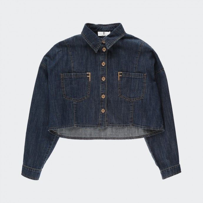 Casaco Denim Cropped Fracomina
