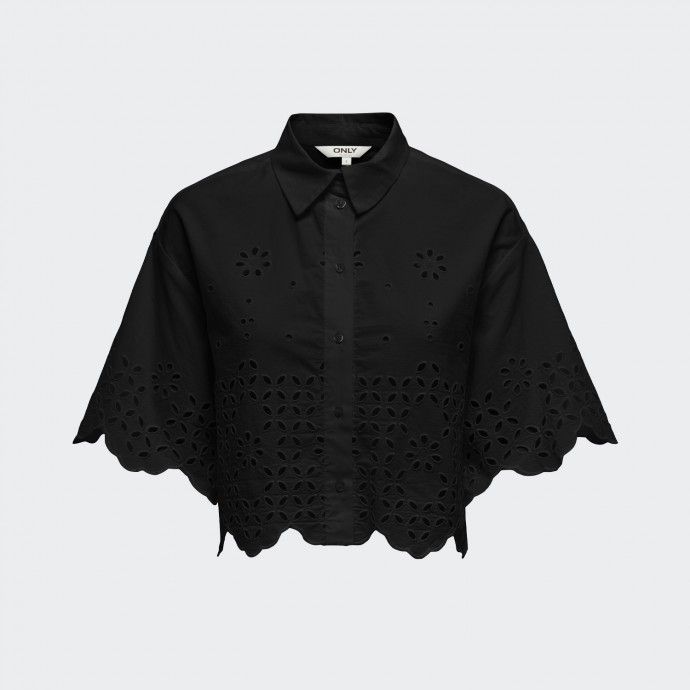 Camisa Mina Boxy Preta Only