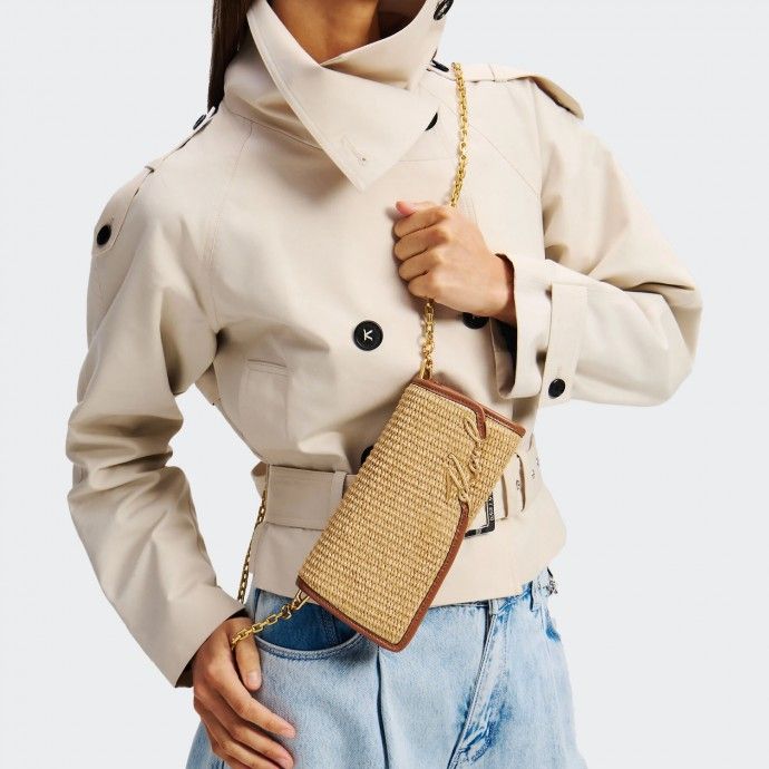Mala Tiracolo Karl Lagerfeld K/Signature Raffia