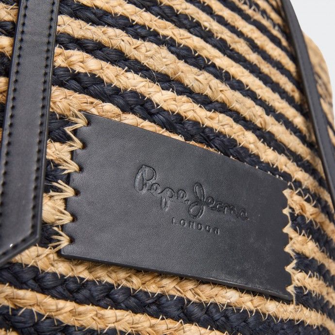 Pepe Jeans Raffia Tote Bag