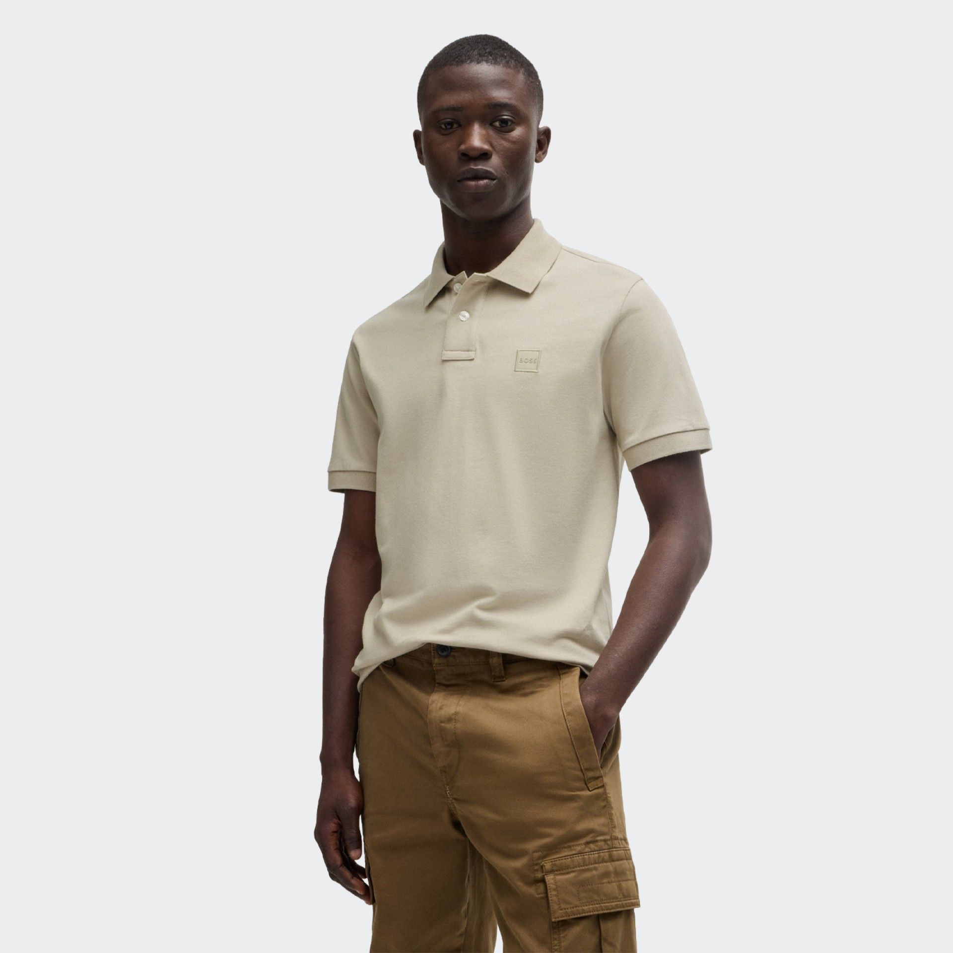 Polo Slim Fit con logotipo BOSS