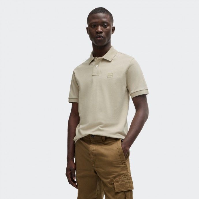 Slim Fit Polo Shit with BOSS Logo