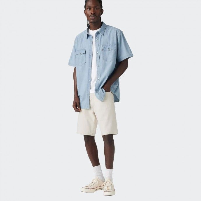 Levi's 468 Stay Loose 9" Linen+ Denim Shorts