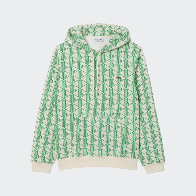 Sweat à capuche en polaire Lacoste Monogrammé
