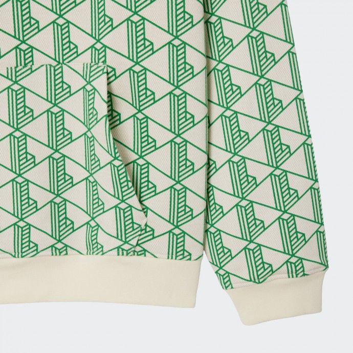 Sweat à capuche en polaire Lacoste Monogrammé