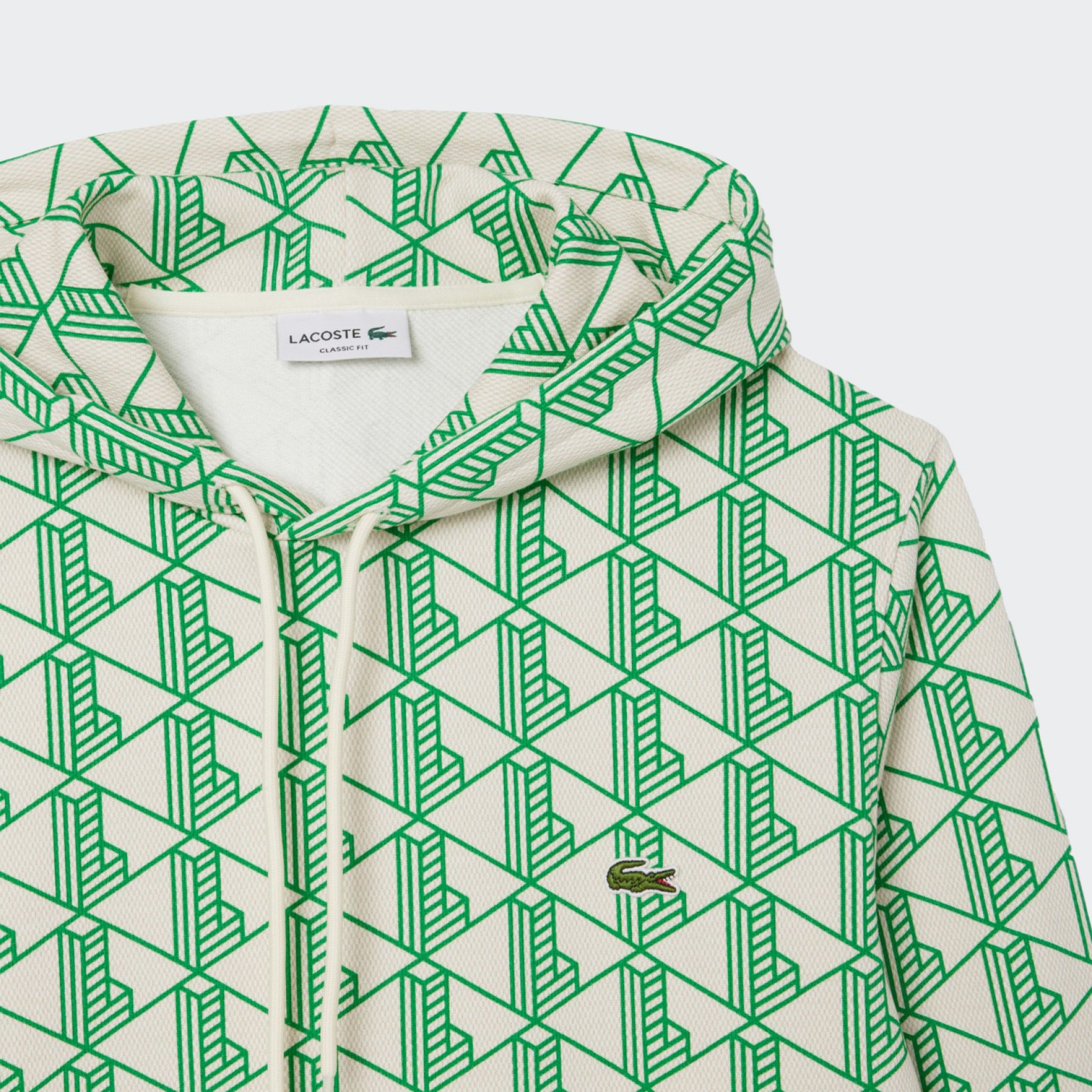 Sweat à capuche en polaire Lacoste Monogrammé