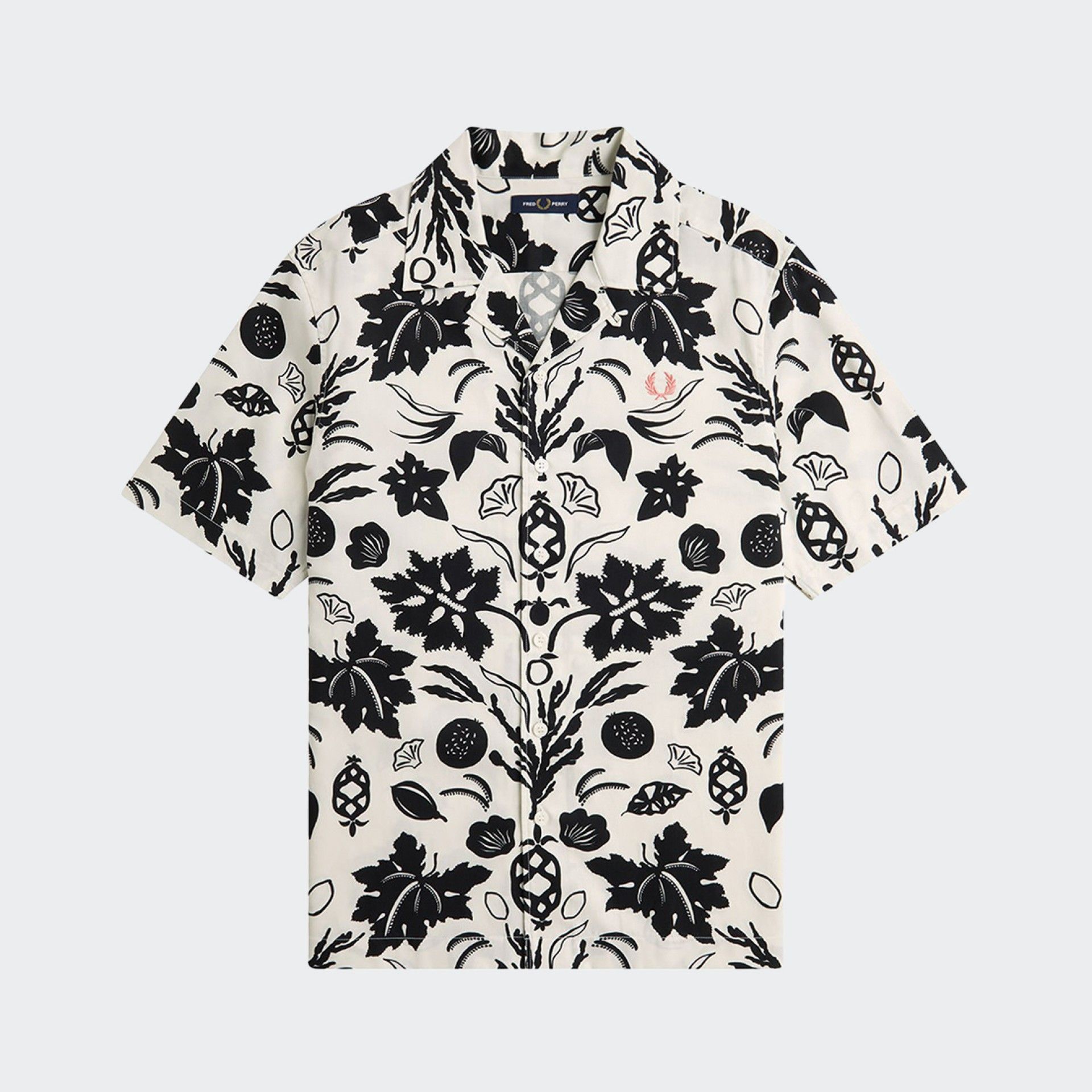 Fred Perry Botanical Print Revere Collar Shirt