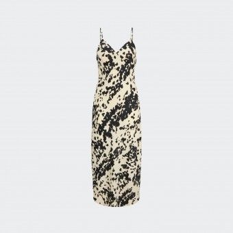 JXBILLY Printed Satin Midi Dress