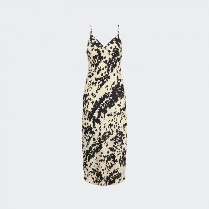 Vestido de Cetim Midi estampado JXBILLY