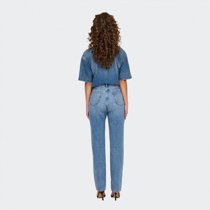 Calas de Ganga Cintura Baixa Straight Fit Only