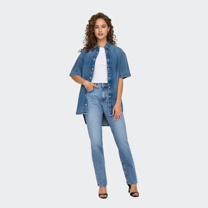 Calas de Ganga Cintura Baixa Straight Fit Only