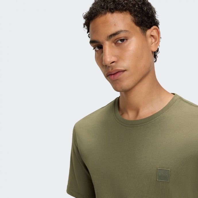 T-shirt en coton avec logo Boss ton sur ton