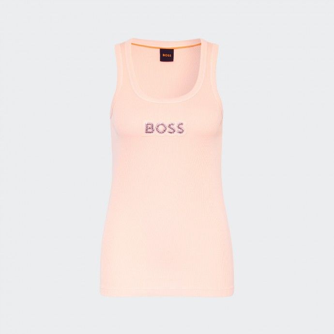 Boss Ematite Stonebadg Strap Top