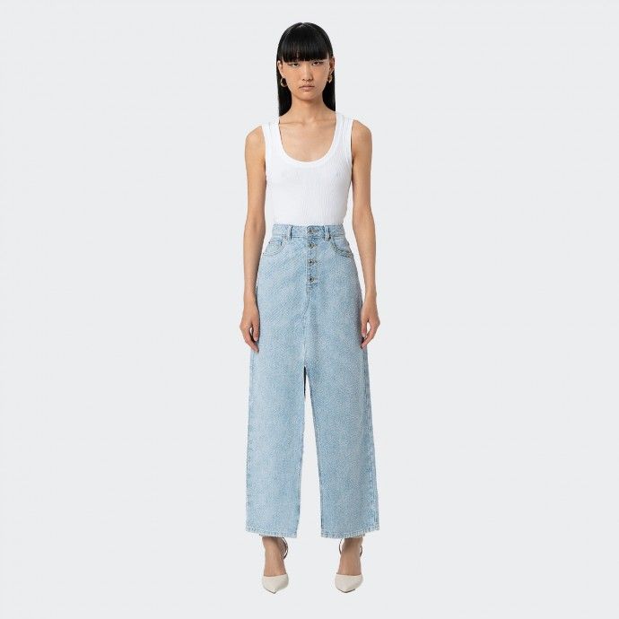 Fracomina Long Denim Skirt