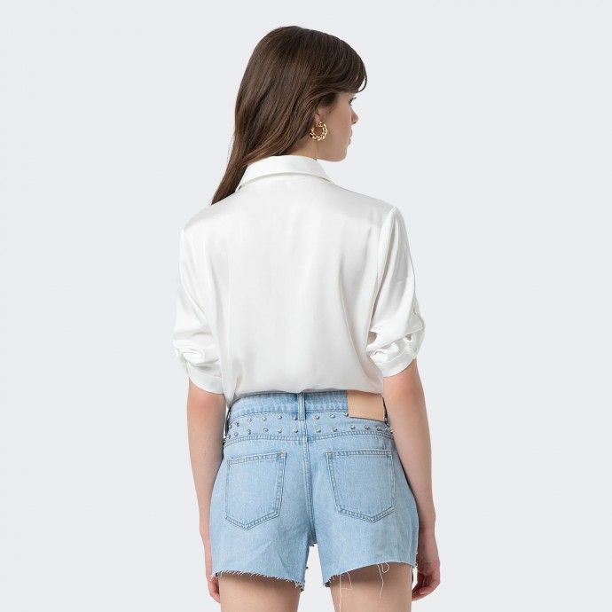 Denim shorts with embellishments Fracomina