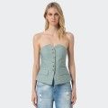 Bustier ajustado de algodn Fracomina