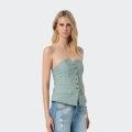Bustier ajustado de algodn Fracomina