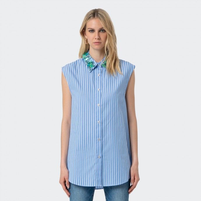 Camisa comprida sem mangas Fracomina