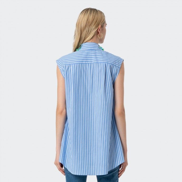 Camisa comprida sem mangas Fracomina