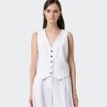 Gilet classique  rayures en laine Fracomina