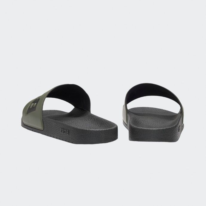Slippers with large Boss logo detail