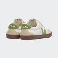 Veja Volley Leather Sneakers in White Kiwi Bark