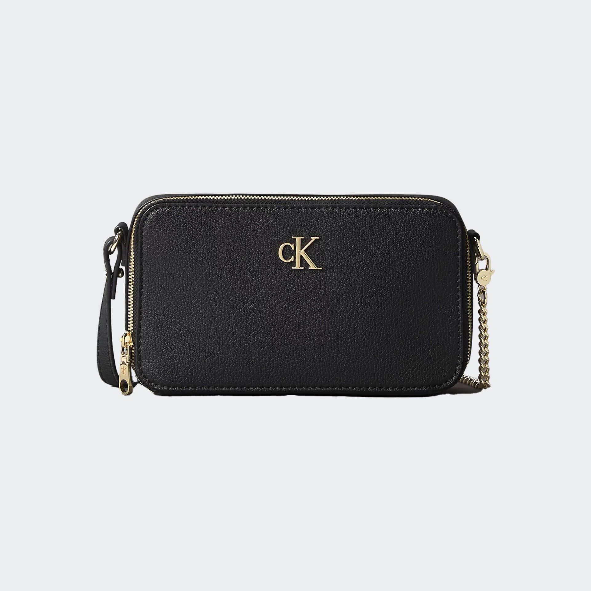 Bolso bandolera con logotipo dorado de Calvin Klein