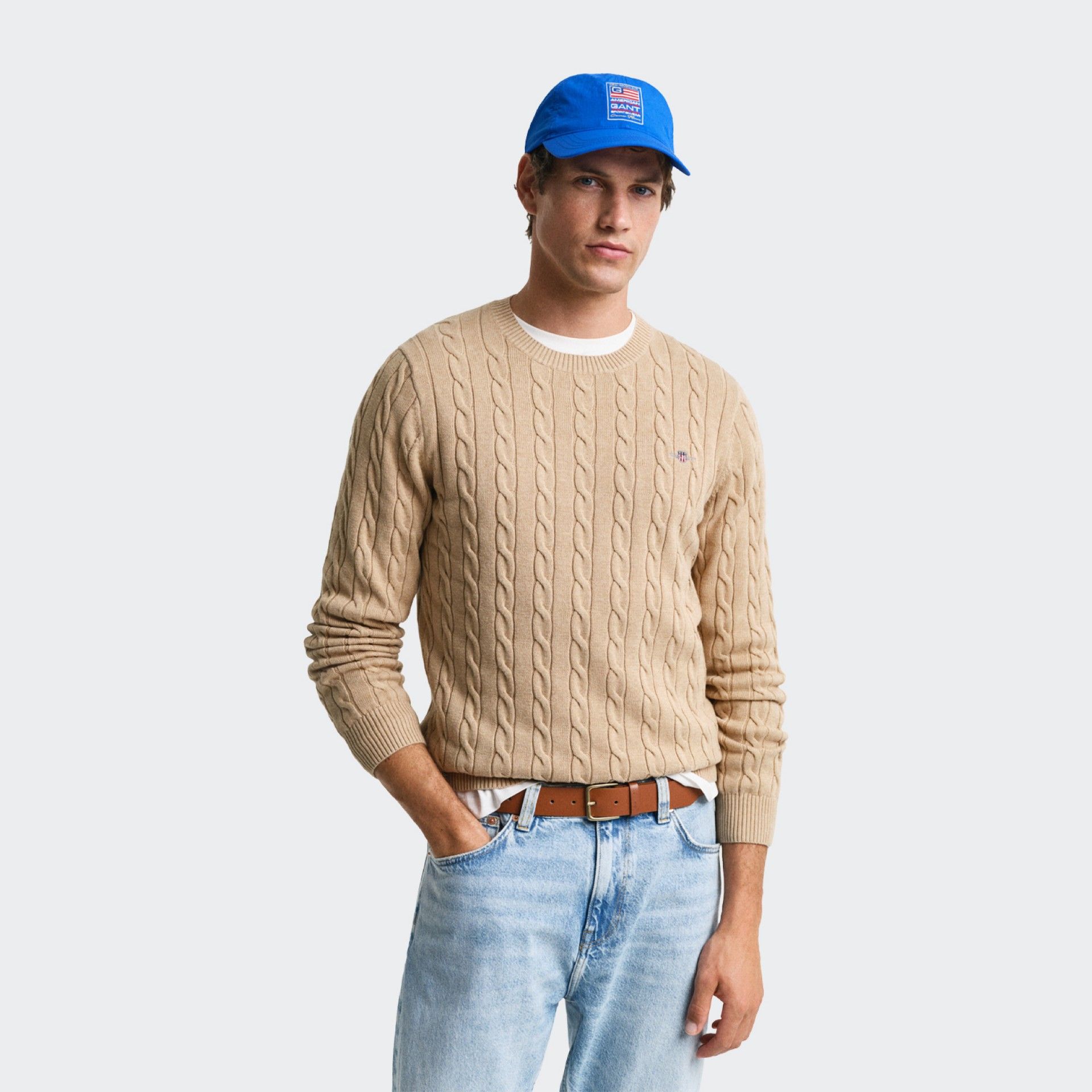 Camisola de malha entrançada Gant