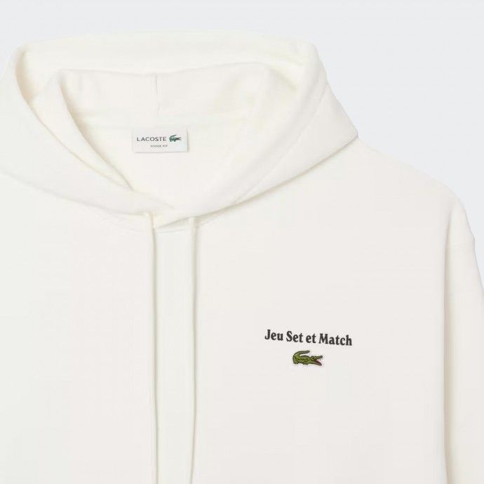 Sudadera con capucha de felpa con estampados Lacoste
