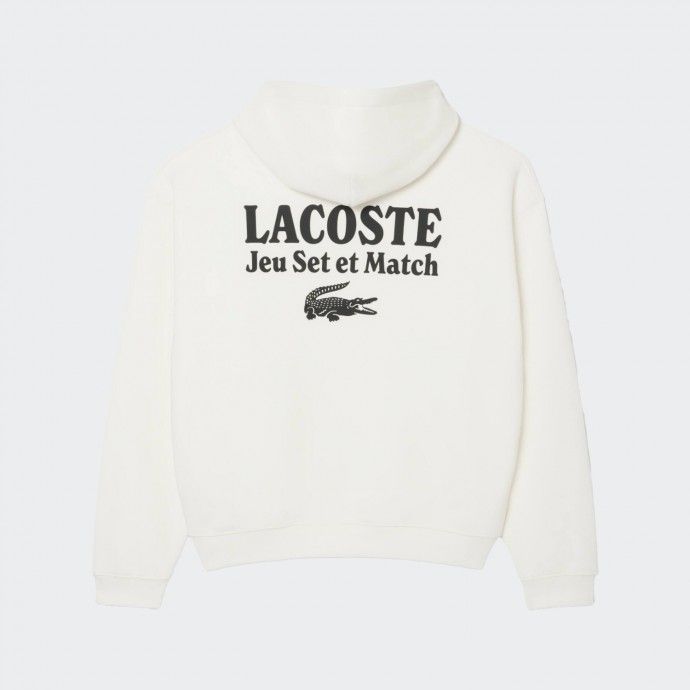 Sudadera con capucha de felpa con estampados Lacoste