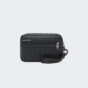 Toiletry bag with embossed Armani Exchange logo