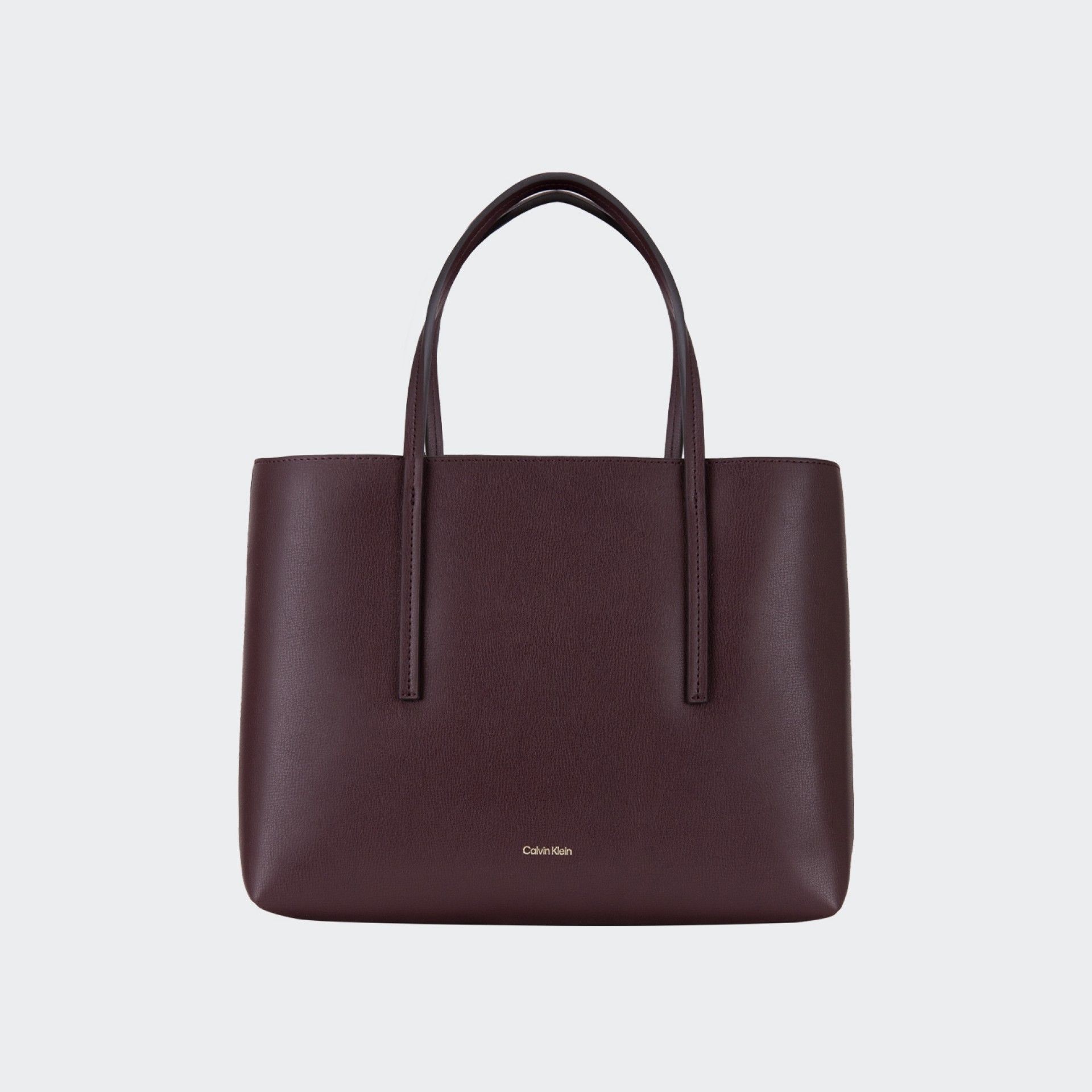 Bolso tote de hombro con logotipo laminado de Calvin Klein