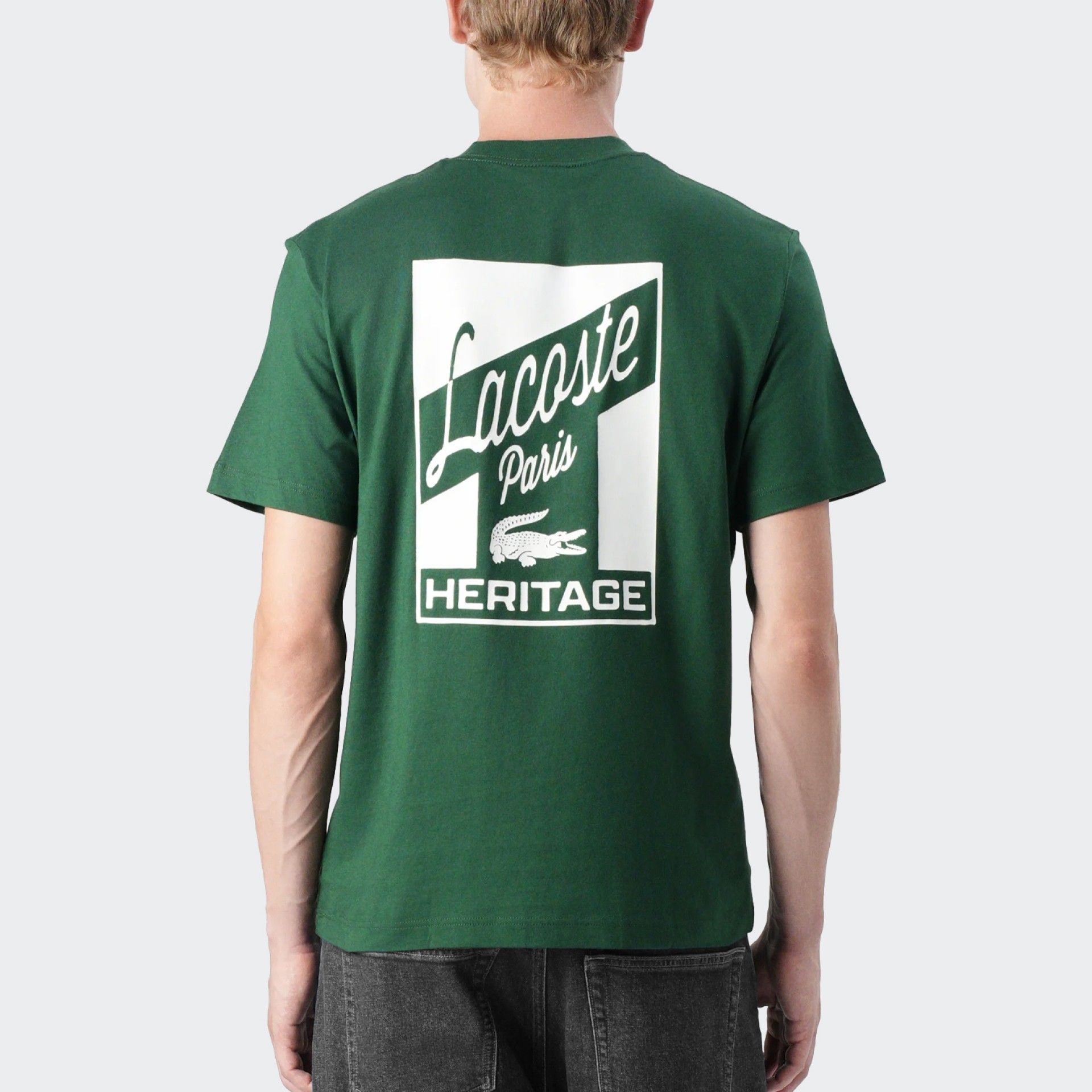 T-shirt coupe classique avec inscription Lacoste