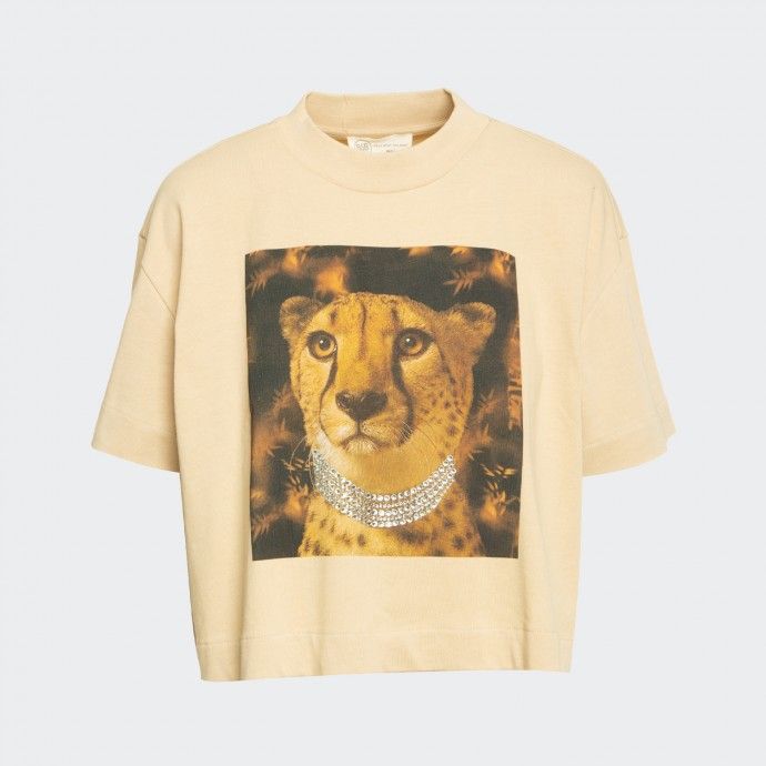 T-shirt Oversize Estampada e Strass BSB