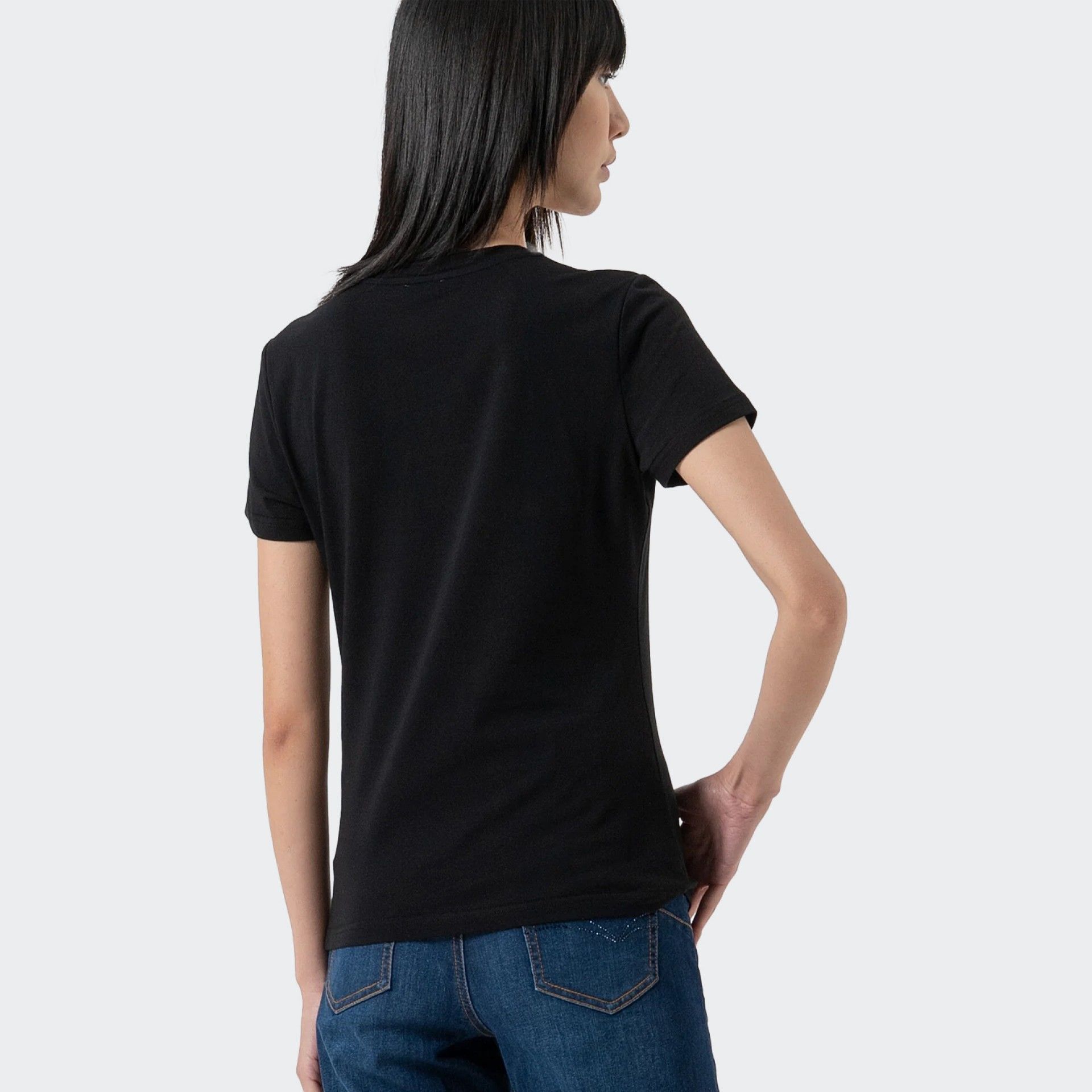 T-shirt slim fit com strass Fracomina