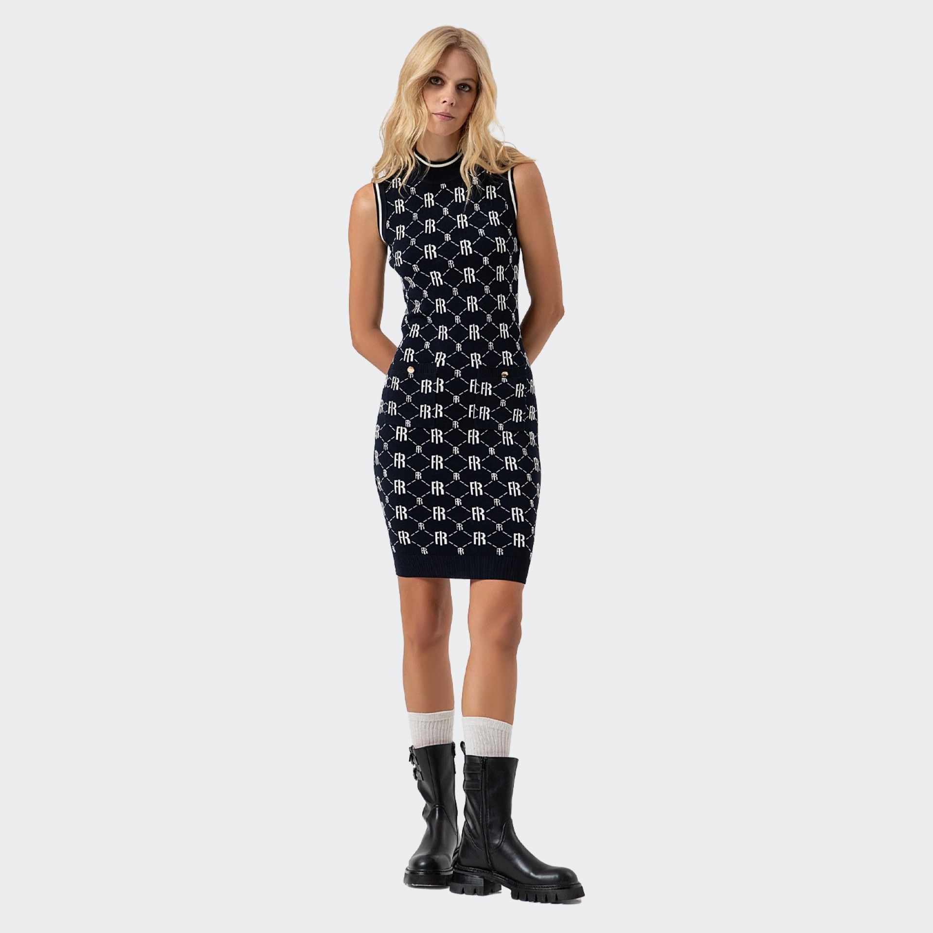 Robe en maille coupe slim Fracomina