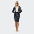 Slim fit knit skirt with Fracomina logo pattern